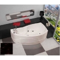 VASCA VENERE CM 170X70/90 ASIMMETRICA FINITURA CROMO PANNELLO FRONTALE