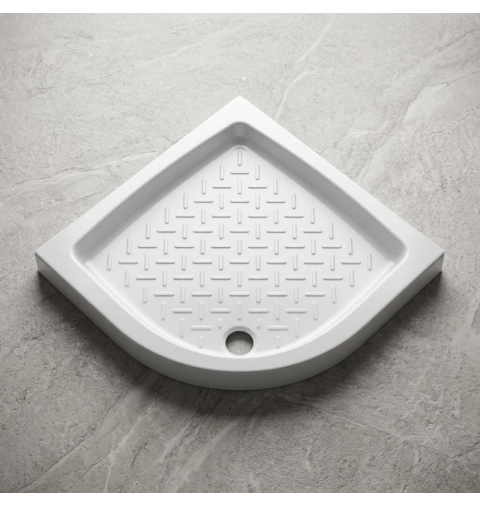 PIATTO DOCCIA H11 SEMICIRCOLARE IN CERAMICA BIANCO