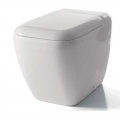 SANITARI COPPIA SHUI BIDET MONOFORO VASO CON SEDILE SCARICO BIDIREZIONALE COLORE BIANCO INSTALLAZIONE A TERRA