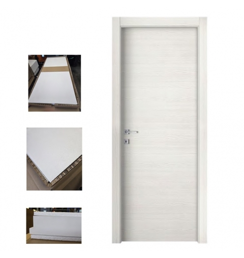 PORTA ANTA BATTENTE REVERSIBILE DA INTERNO OLMO BIANCO EFFETTO VENATO