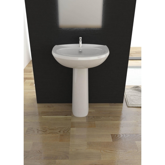 SANITARI FLY LAVABO BIANCO CM 63 MONOFORO