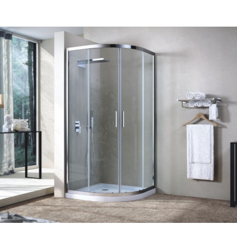 BOX DOCCIA SEMICIRCOLARE FRIDA VETRO TEMPERATO MM 6 CRISTALLO