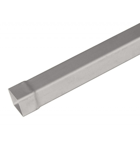 TUBO PLUVIALE DISCENDENTE ZINCATO QUADRO MM 80X80 MT 2