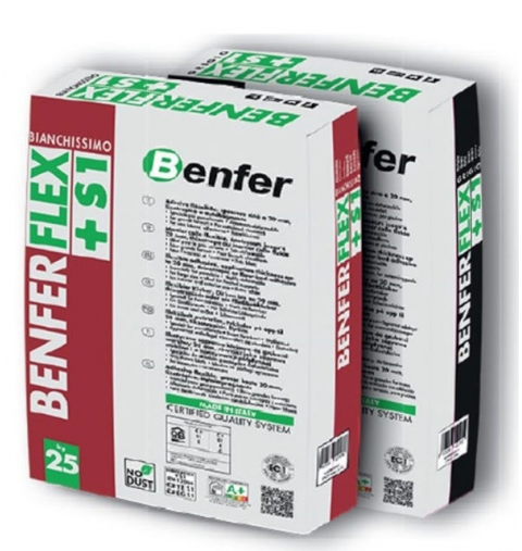 COLLANTE BENFERFLEX+ S1 GRIGIO KG.25 SACCO