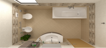 Bagno moderno piastrelle rivestimento cm 20x50 piastrelle pavimento cm 46x46 tortora bianco beige